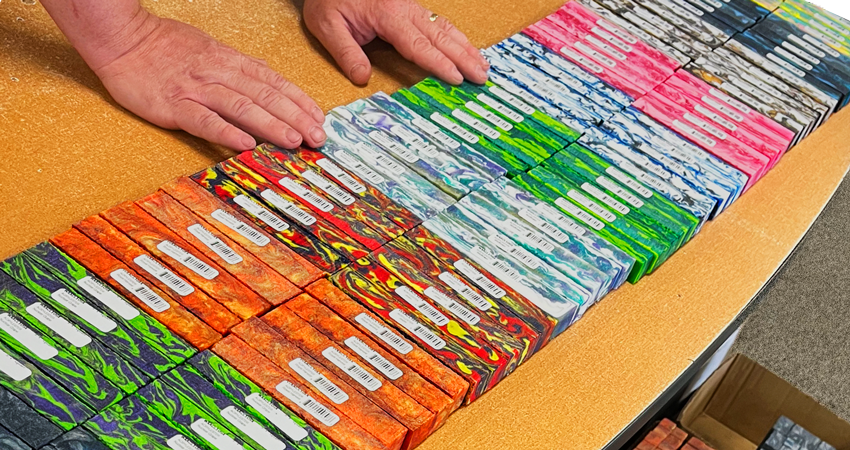 Inlace Acrylester Pen Blanks and Spindles Inlace Acrylester Pen Blanks and Spindles