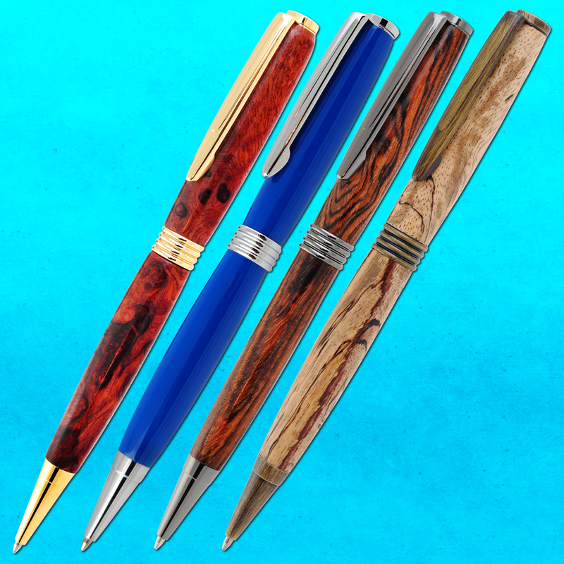 Saturn Pen Kits - Gold, Chrome, Gunmetal or Antique Brass Saturn Pen Kits - Gold, Chrome, Gunmetal or Antique Brass